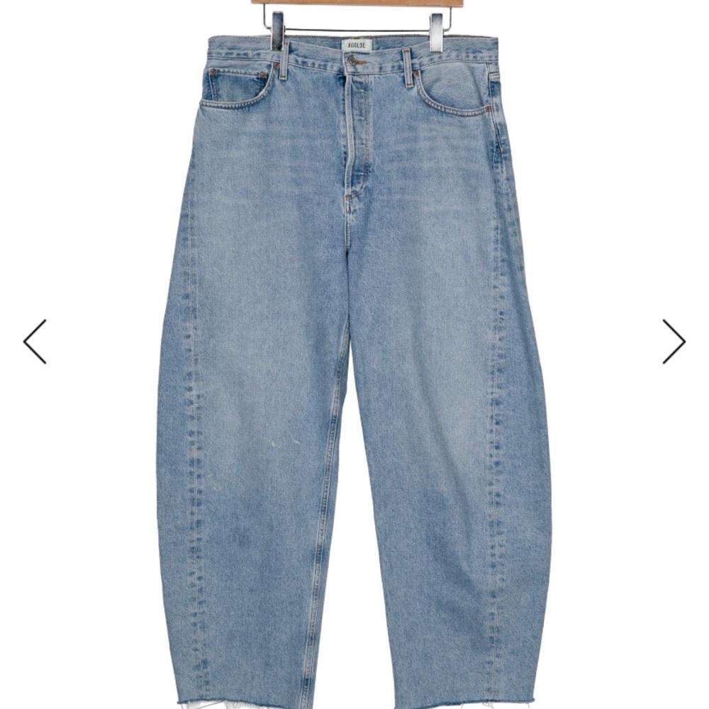 AGOLDE luna medium Blue barrel Denim Jeans size 34